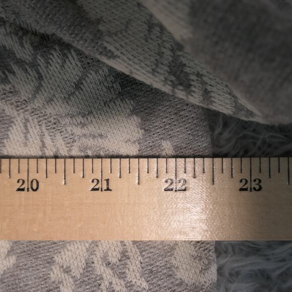 Knox Rose Cardigan Sweater Womens XXL Gray Floral Drape Front Boho Soft Girl - Picture 10 of 14